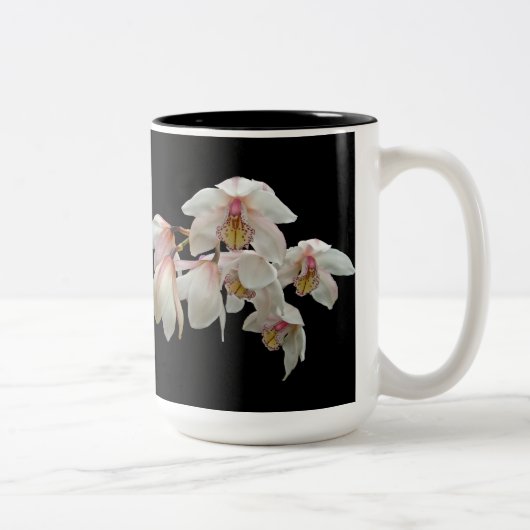 黒にクリームとピンクのラン ツートーンマグカップ (右)