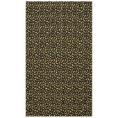 黒にクールおもしろいパスタマカロニ模様 テーブルクロス (正面)