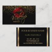 黒にシナモン赤いくちびる 名刺 (正面/裏面)