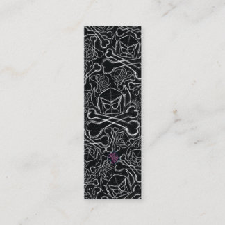 黒にスウェードされた漫画 スキニー名刺