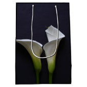 黒にタラのユリが2つ ミディアムペーパーバッグ (裏面)