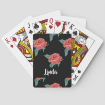 黒にピンクのバラ