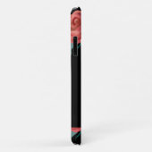 黒にピンクのバラ Case-Mate iPhoneケース (裏面/右)