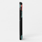 黒にピンクのバラ Case-Mate iPhoneケース (裏面/左)