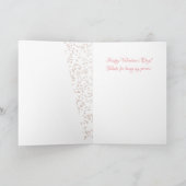 黒にピンクの文字のバレンタインデーカード シーズンカード (内部)