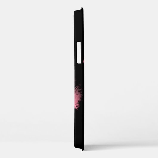 黒にピンクの羽 Case-Mate iPhoneケース (裏面 / 右)