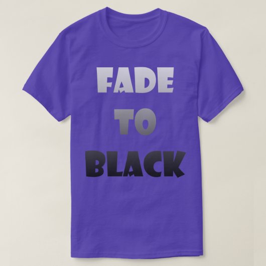 黒にフェード Tシャツ (デザイン正面)
