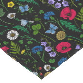 黒に咲く野花 ショートテーブルランナー (コーナー)