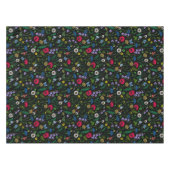 黒に咲く野花 テーブルクロス (正面(横))