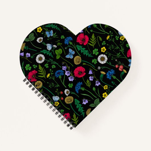 黒に咲く野花 ノートブック (正面)