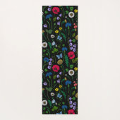 黒に咲く野花 ヨガマット (裏面)
