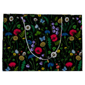 黒に咲く野花 ラージペーパーバッグ (裏面)