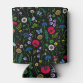 黒に咲く野花 缶クーラー (裏面)