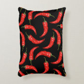 黒に唐辛子 アクセントクッション (正面(垂直))
