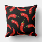 黒に唐辛子 クッション (裏面)