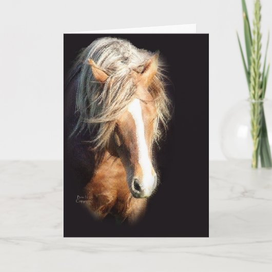 黒に対する馬 カード (正面)