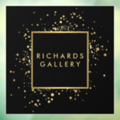 黒に散らばる偽の金色の紙吹雪 ウィンドウサイン (シート3)