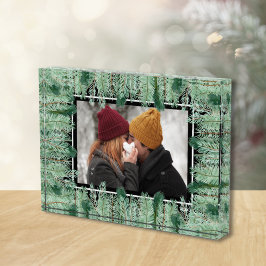 黒に松の枝 フォトブロック