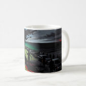 黒に染めろ — 色が闇と出会うマグカップ コーヒーマグカップ (正面右)