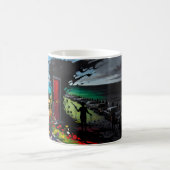 黒に染めろ — 色が闇と出会うマグカップ コーヒーマグカップ (中央)