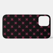 黒に桑のステッチ Case-Mate iPhoneケース (裏面 (横))