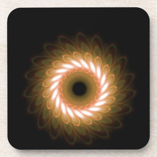 黒に渦巻く渦 コースター (正面)