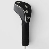 黒に灰色の星模様 ゴルフヘッドカバー (アングル)