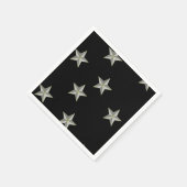 黒に灰色の星模様 スタンダードカクテルナプキン (角)
