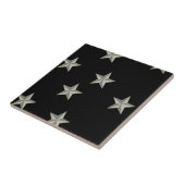 黒に灰色の星模様 タイル (側面)