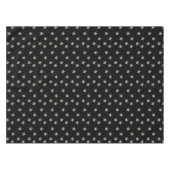黒に灰色の星模様 テーブルクロス (正面(横))
