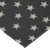 黒に灰色の星模様 テーブルクロス (アングル)