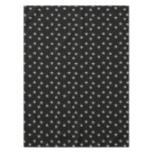 黒に灰色の星模様 テーブルクロス (正面)
