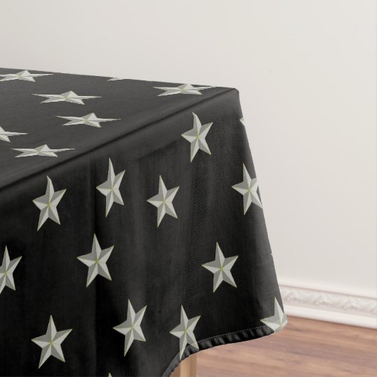 黒に灰色の星模様 テーブルクロス (インサイチュ)