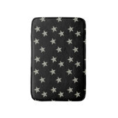 黒に灰色の星模様 バスマット (正面縦)