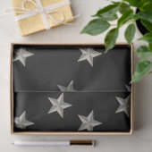黒に灰色の星模様 薄葉紙 (ギフト)