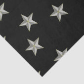 黒に灰色の星模様 薄葉紙 (詳細)