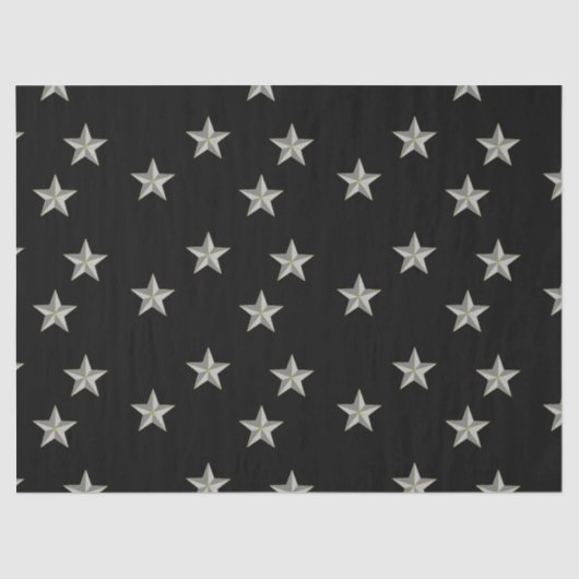 黒に灰色の星模様 薄葉紙 (正面)