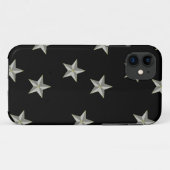 黒に灰色の星模様 Case-Mate iPhoneケース (裏面(横))