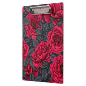 黒に灰色の葉バラの赤 クリップボード (左)