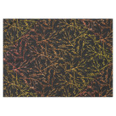 黒に燃えたオレンジ色の小枝 テーブルクロス (正面(横))