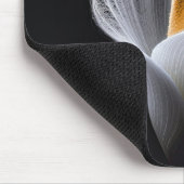 黒に白いカラユリ マウスパッド (コーナー)