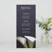 黒に白いカラーライリー メニュー (スタンド正面)