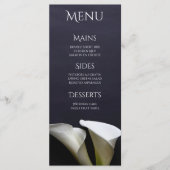 黒に白いカラーライリー メニュー (正面)