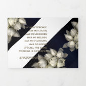 "黒に白いハート』& 無関心な沈黙 三つ折りクリスマスカード (カバー)