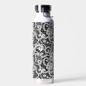 黒に白いレース ウォーターボトル (左面)