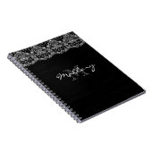 黒に白いレース ノートブック (右側)