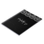 黒に白いレース ノートブック (左側)