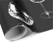 黒に白い組み合わせの眼鏡 ラッピングペーパー (ロールコーナー)