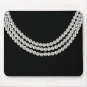 黒に真珠の列 マウスパッド (正面)