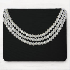 黒に真珠の列 マウスパッド